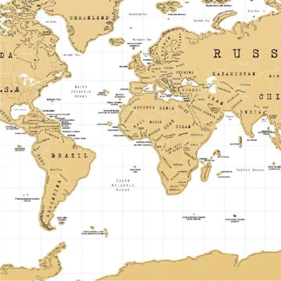 Luckies of London scratch map of the world poster - Picture 4 of 7